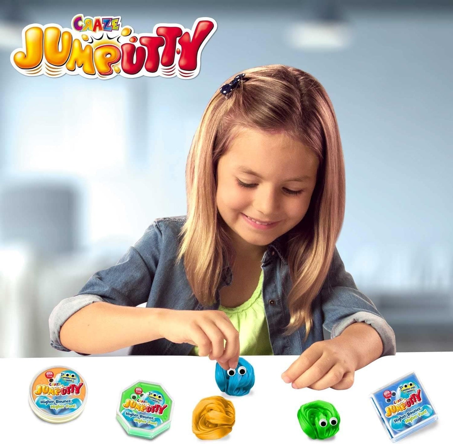 CRAZE Jumputty - Springende Hüpfknete für Kinder