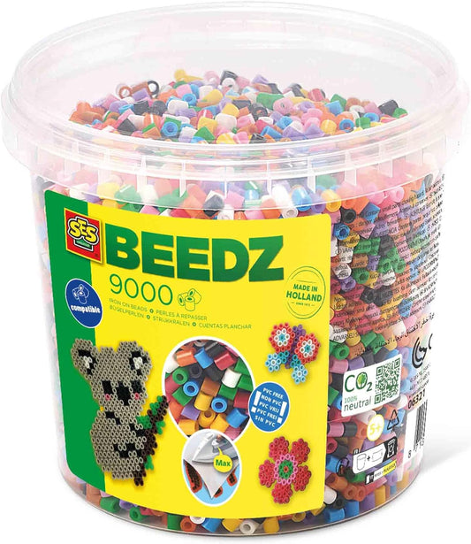 Bügelperlenmix 9000 Stück - Kreative Bastelperlen für Kinder
