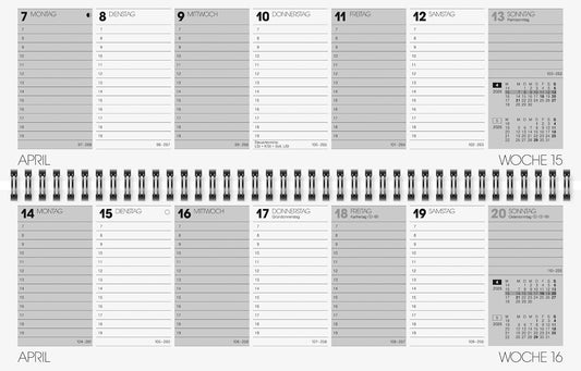 Wochenkalender 2026 Modell 771 - Professionelle Terminplanung