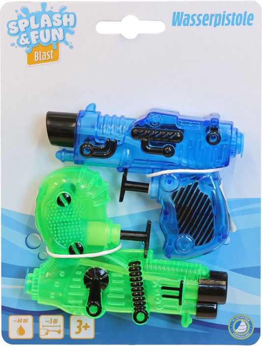 Splash & Fun Wasserpistole Galaxy 11 cm – 2er-Set