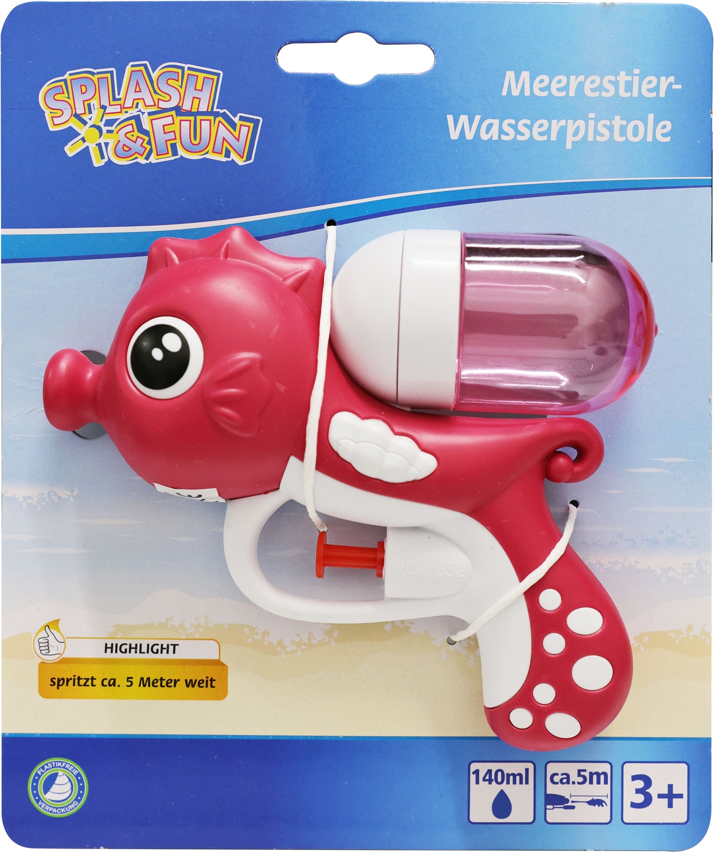 Wasserpistole Meerestier – 1 von 2 Designs zufällig (Hai/Seepferdchen)