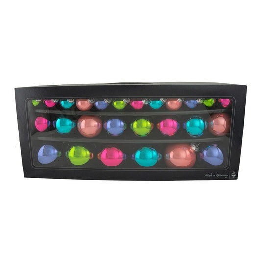 Edle Christbaumkugeln Set - 26 Glaskugeln für Weihnachten