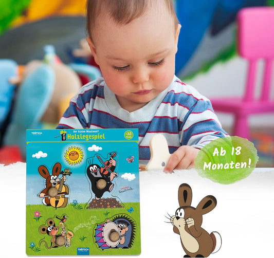 Maulwurf Holzpuzzle - Legespiel für Kinder ab 18 Monaten