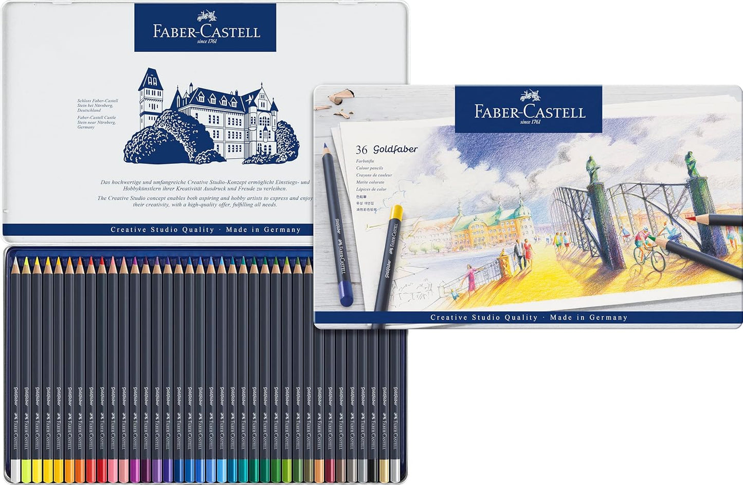 Faber-Castell Goldfaber 36 Farbstifte im Metalletui