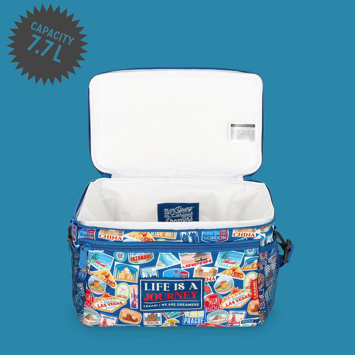 Legami Thermo-Lunchtasche Travel Stickers, 7,7 L