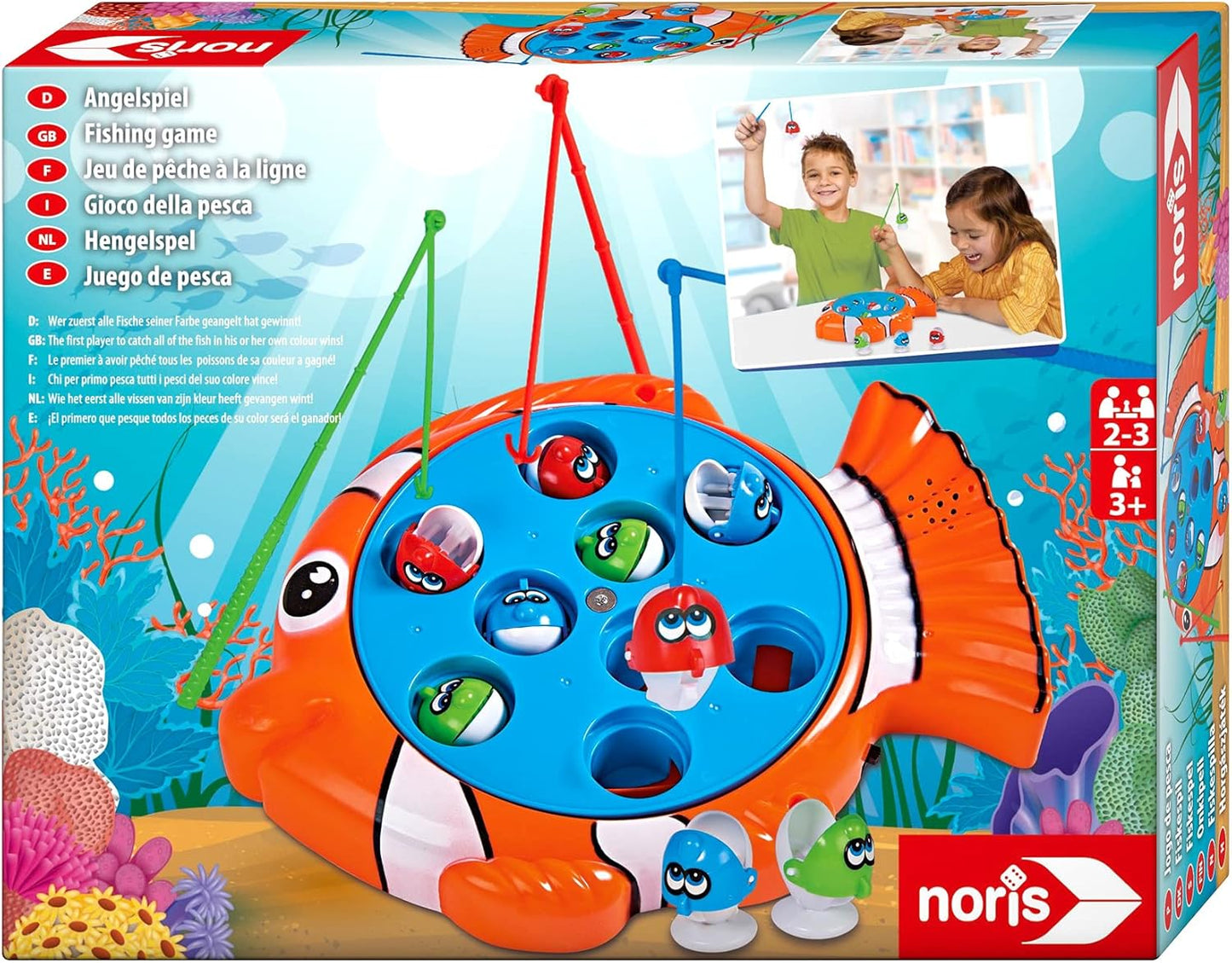 Noris Angelspiel - Magnetisches Familienspiel für 2-4 Spieler ab 3 Jahren