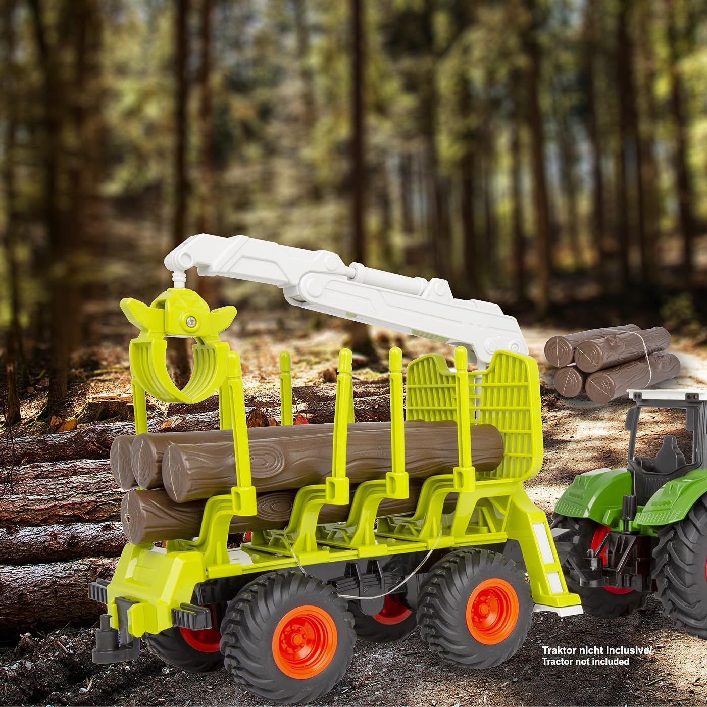 JAMARA Holzrückewagen mit Kranarm 1:24S | Forstwirtschaft