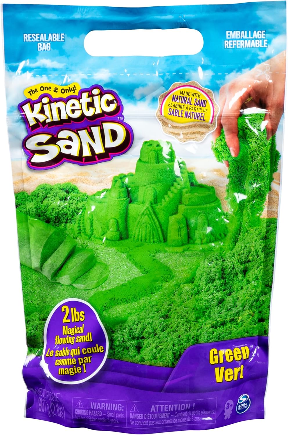 Kinetic Sand Grün 907 g – Indoor-Sandspiel ab 3 Jahren