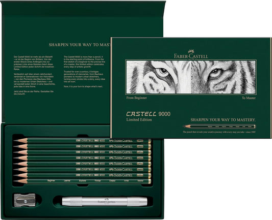 Faber-Castell 9000 Beginner to Master Zeichenset, 8 Bleistifte