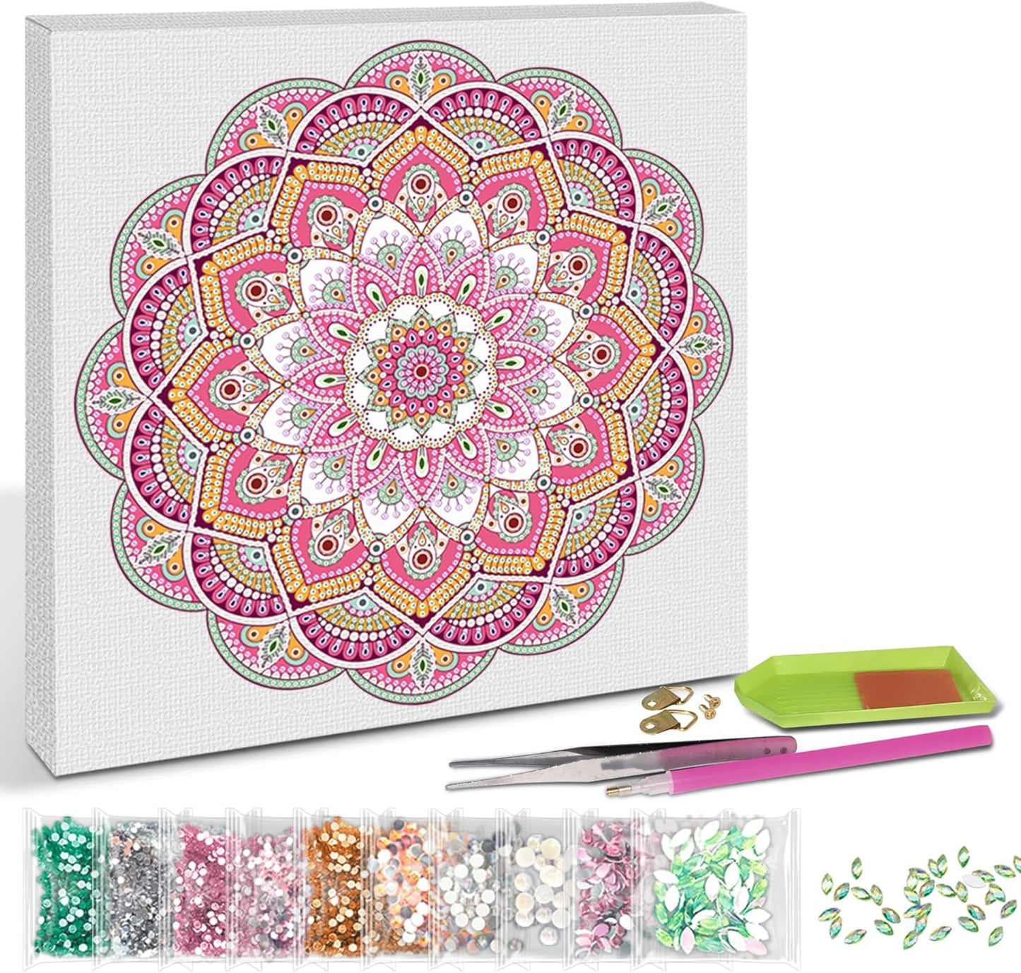 Diamond Painting Mandala Set 30x30cm - Funkelnde Wanddeko