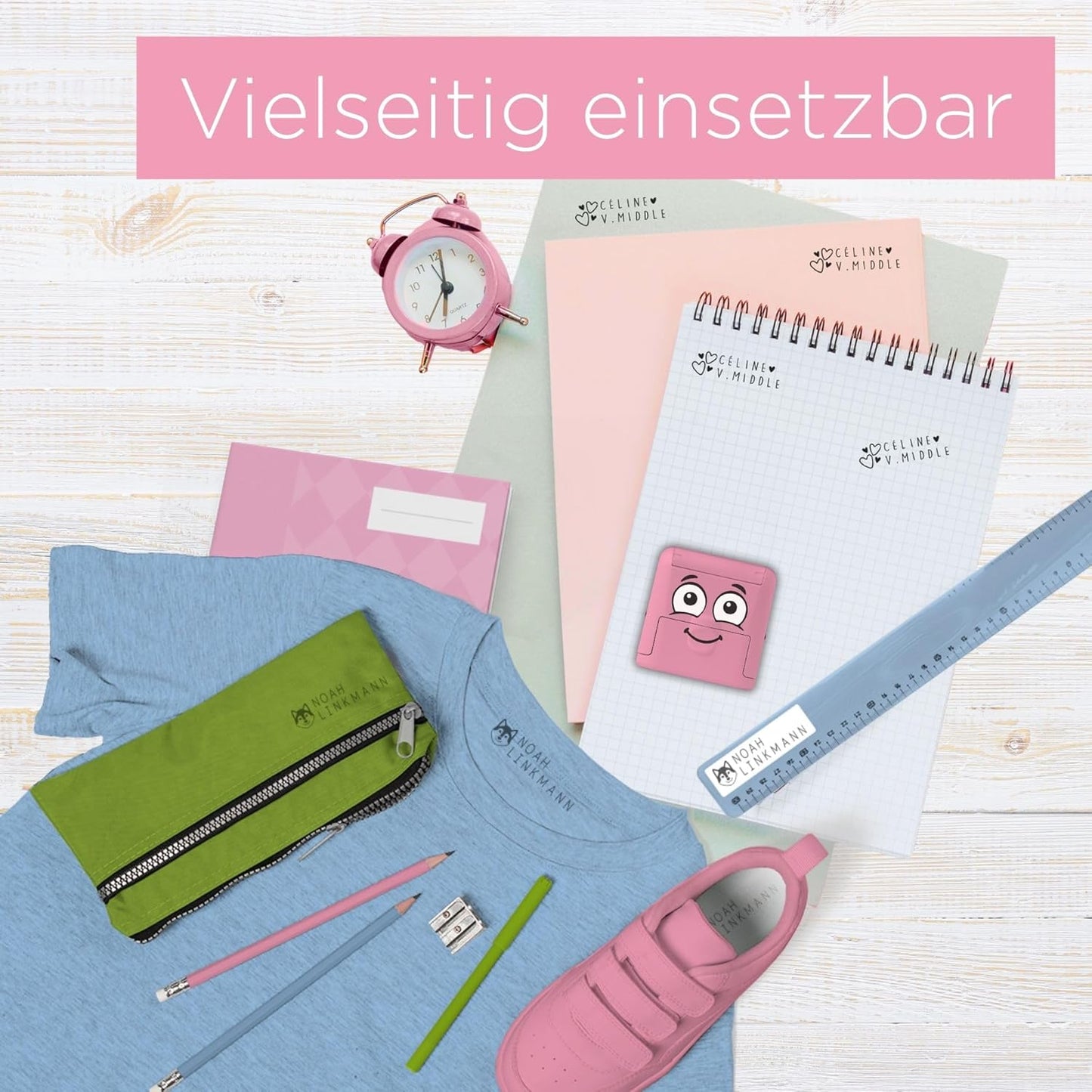 COLOP MARKY Markier-Set rosa – Namens-Stempel für Kinder