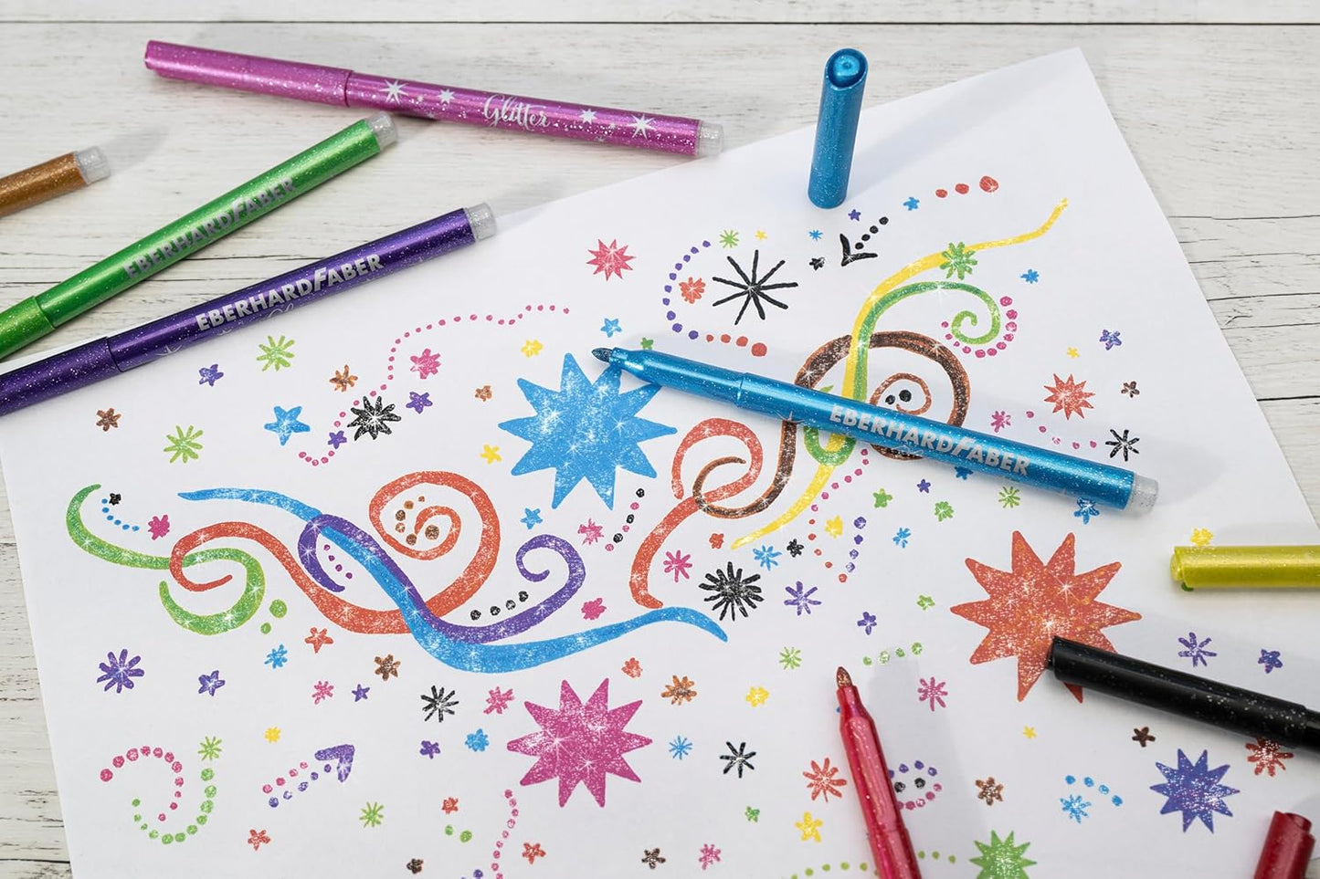 Glitzer-Filzstifte 8er Set - EBERHARD FABER