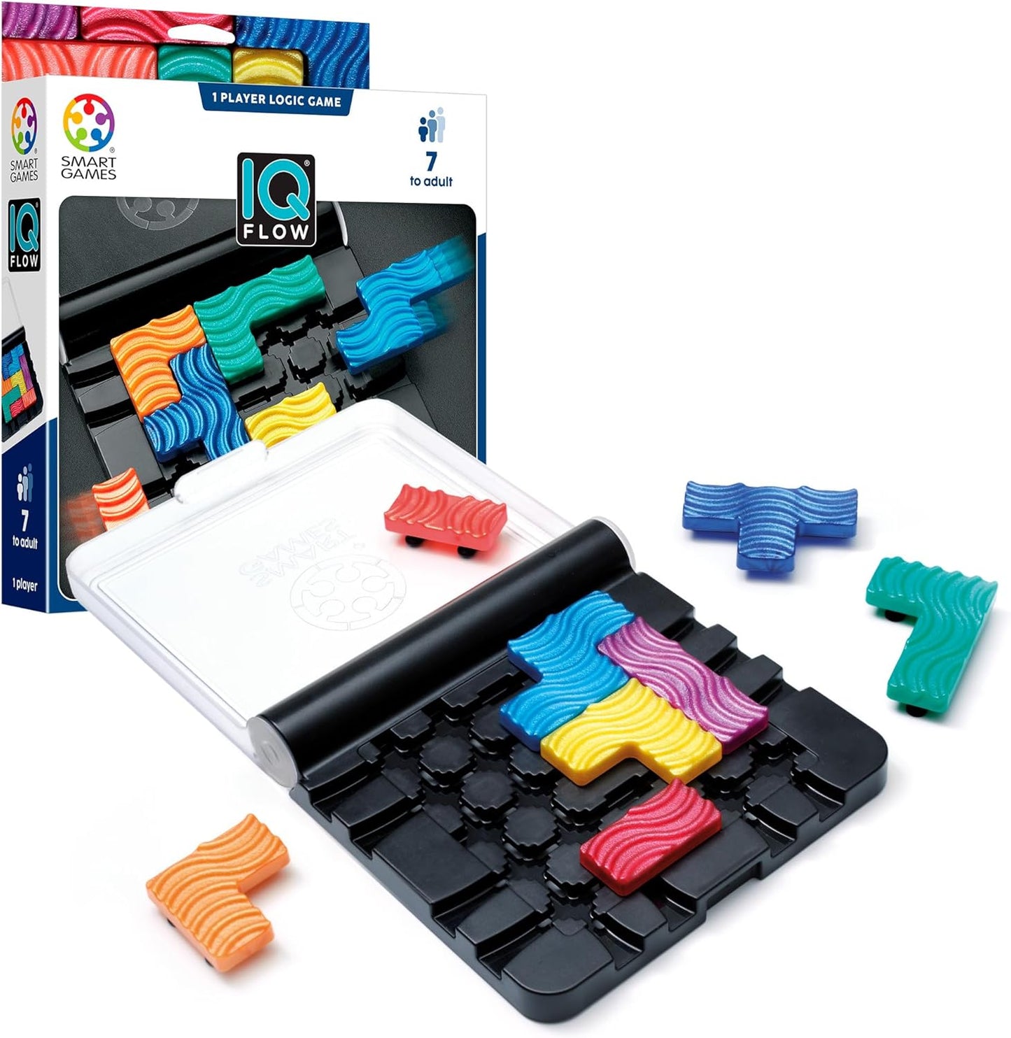 SmartGames IQ Flow – Schiebe-Logikspiel im Taschenformat