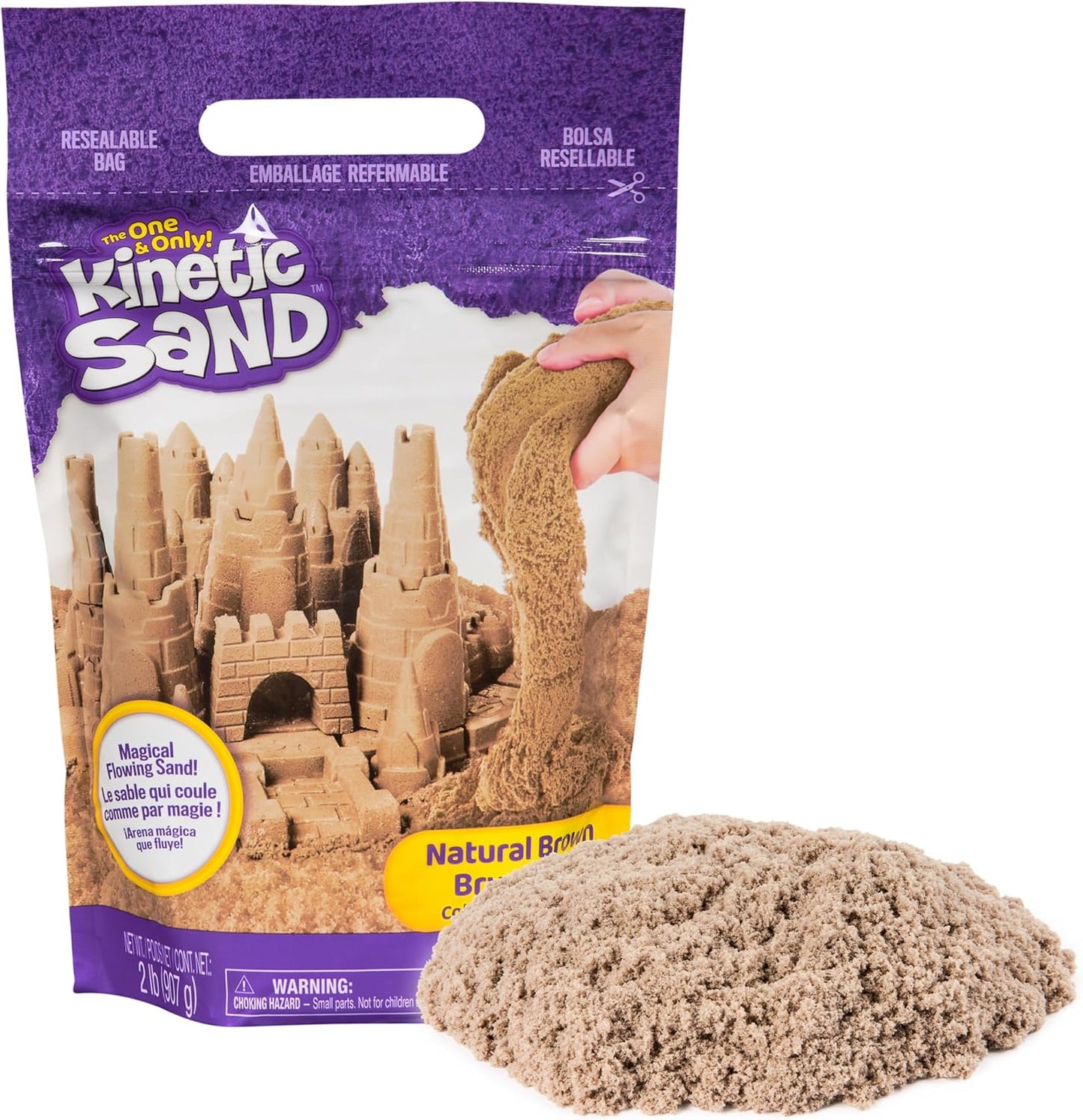 Kinetic Sand Natural Brown 907 g – Indoor-Sandspiel ab 3 J.