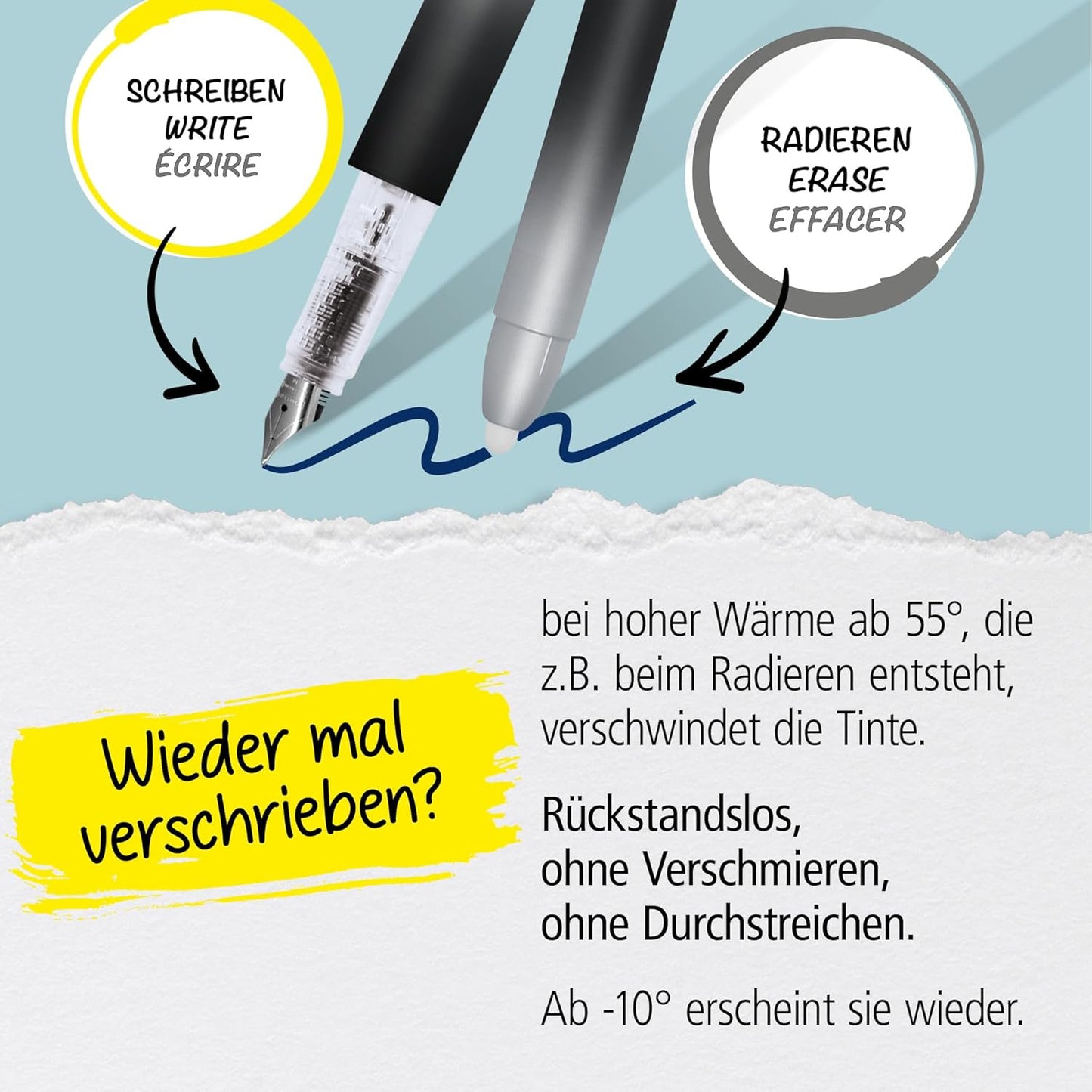 magiXX Kombipatrone Blau 3er-Set - Tintenroller-Ersatz