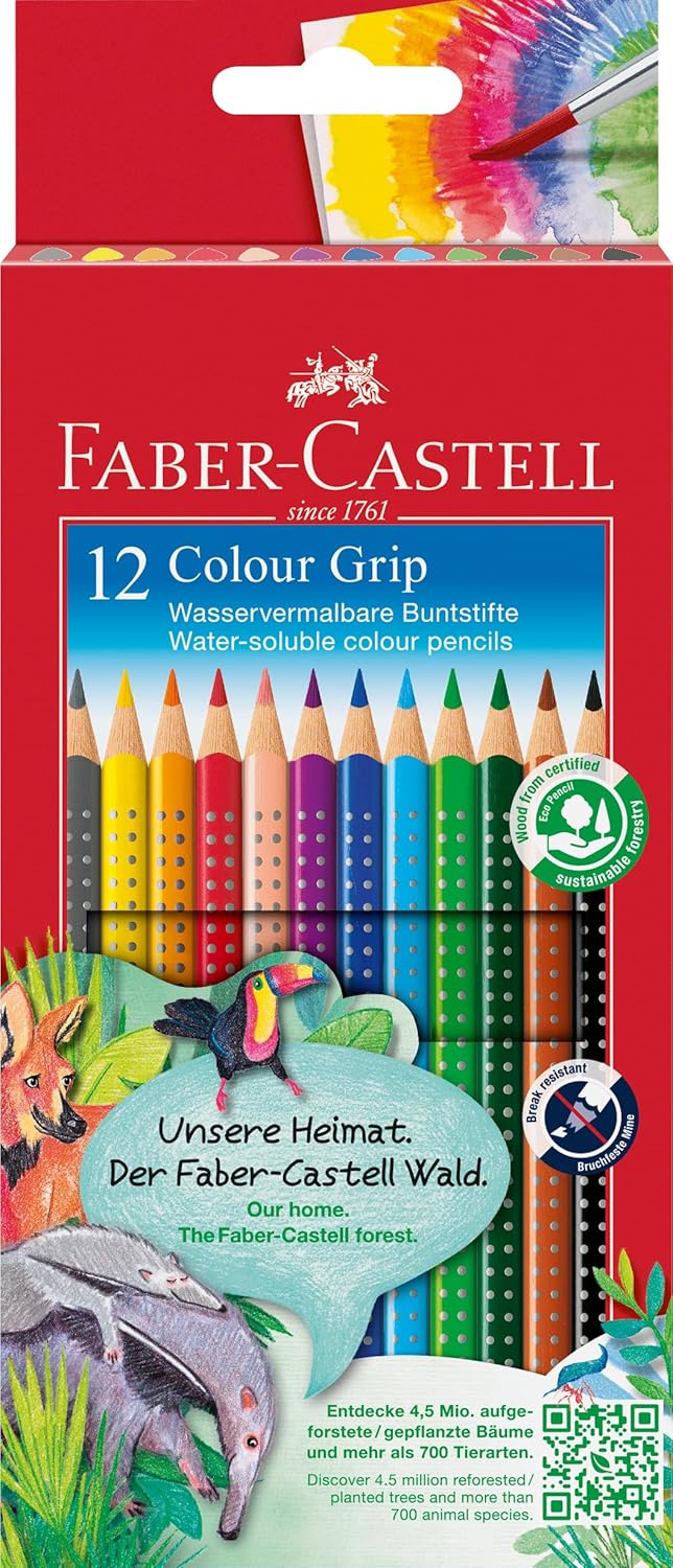 Faber-Castell Buntstift Colour Grip 12er Etui FSC