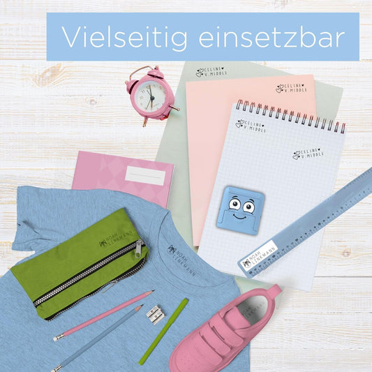 COLOP MARKY Stempel-Set Blau - Textilstempel für Kinder