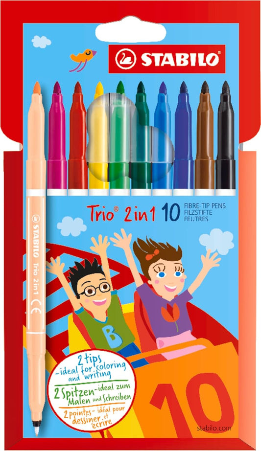 STABILO Trio 2in1 – 10er Kartonetui Doppel-Ender