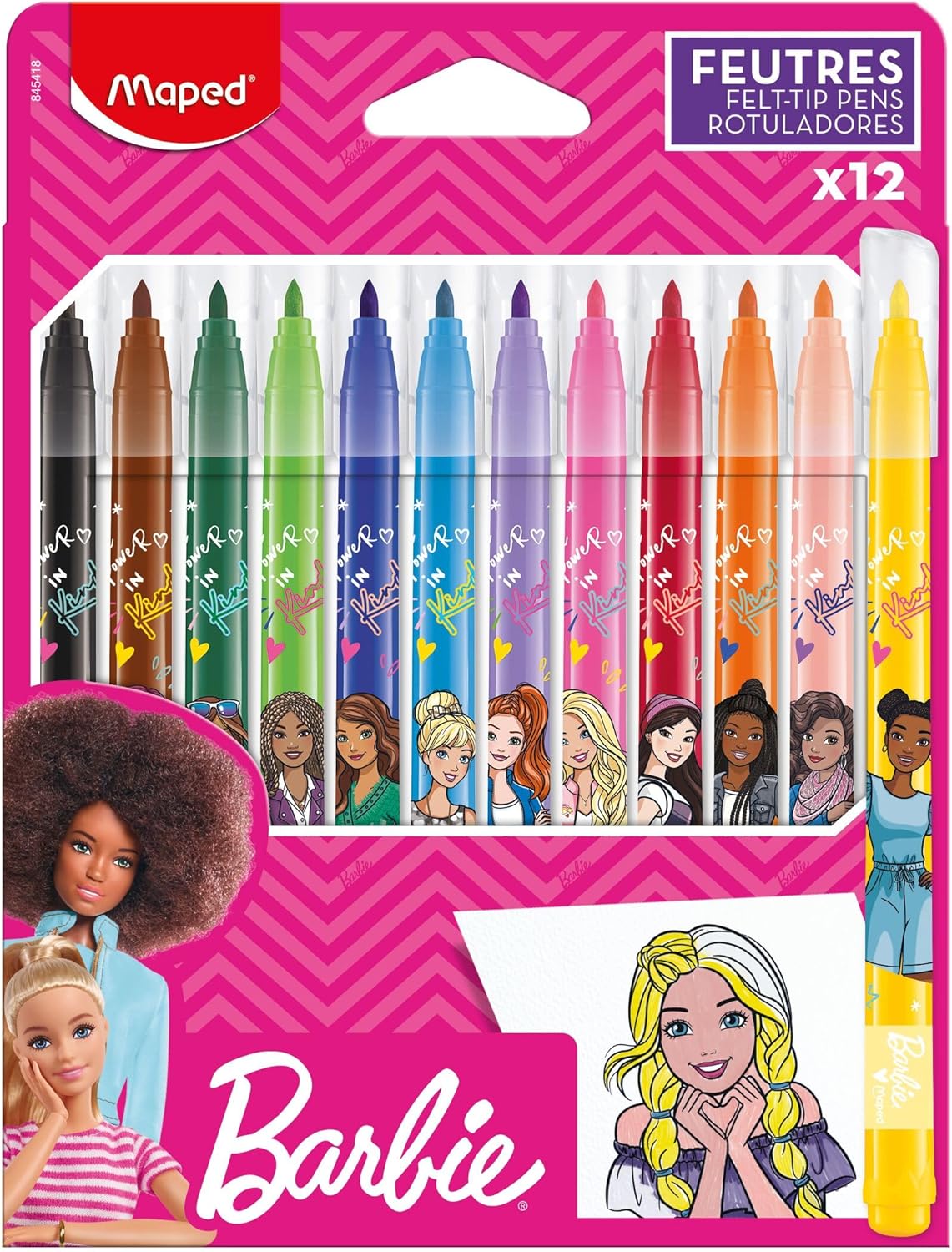 Maped Color Peps Barbie Filzstifte 12er Set