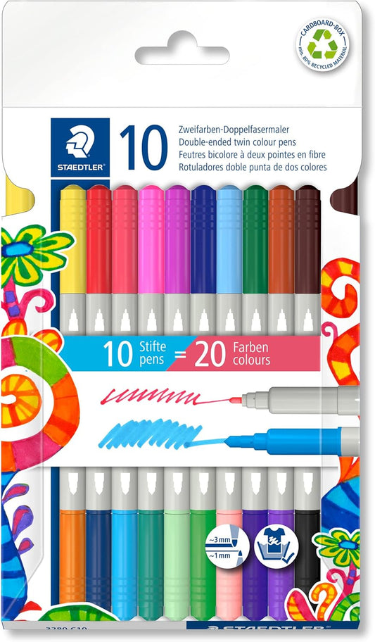 STAEDTLER Fasermaler twin color - 10 Stück
