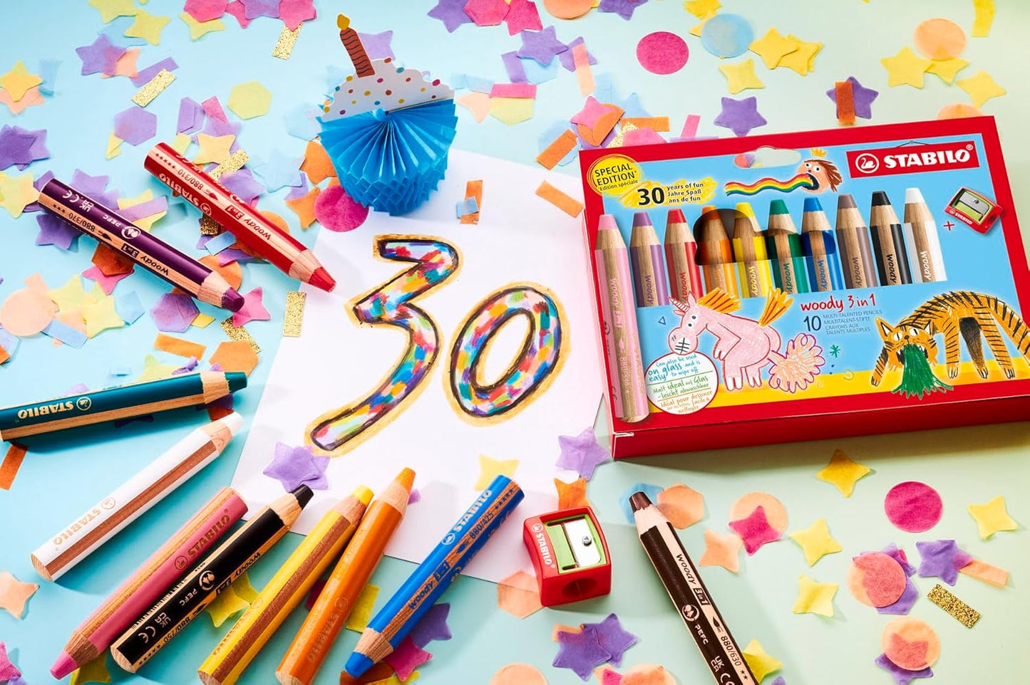 STABILO Woody 3in1 Jubiläumsedition 10er Pack mit Spitzer