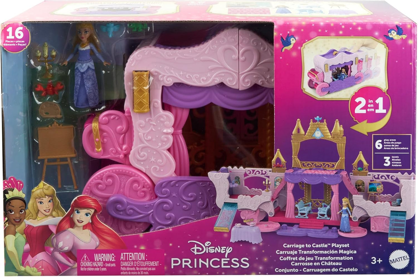 Disney Princess Cinderella Verwandlungs-Kutsche zu Schloss | Mattel