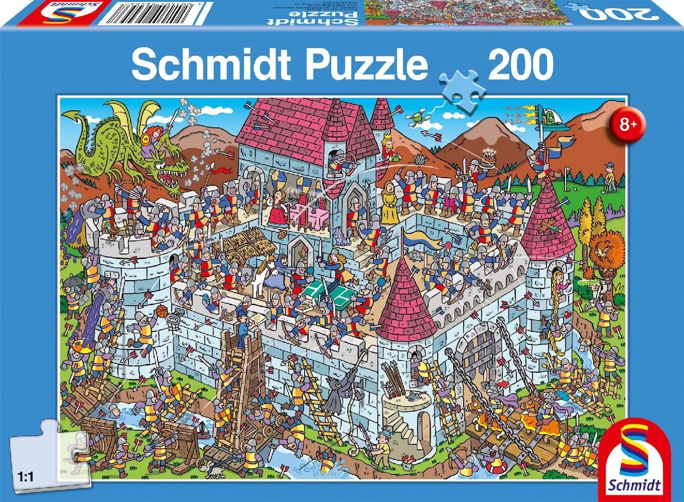 🏰 Schmidt Ritterburg Puzzle - Spannende Zeitreise ins Mittelalter (200 Teile)