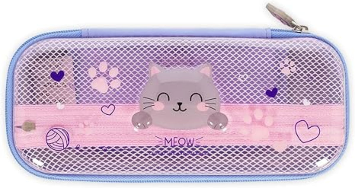 WONDER-WOW- FEDERMÄPPCHEN - KITTY Legami - Wonderwow Federmäppchen, 2 Fächer und Stifthalter innen, Innenfach mit Netzstoff, Reißverschluss, 23 x 11 x 5 cm