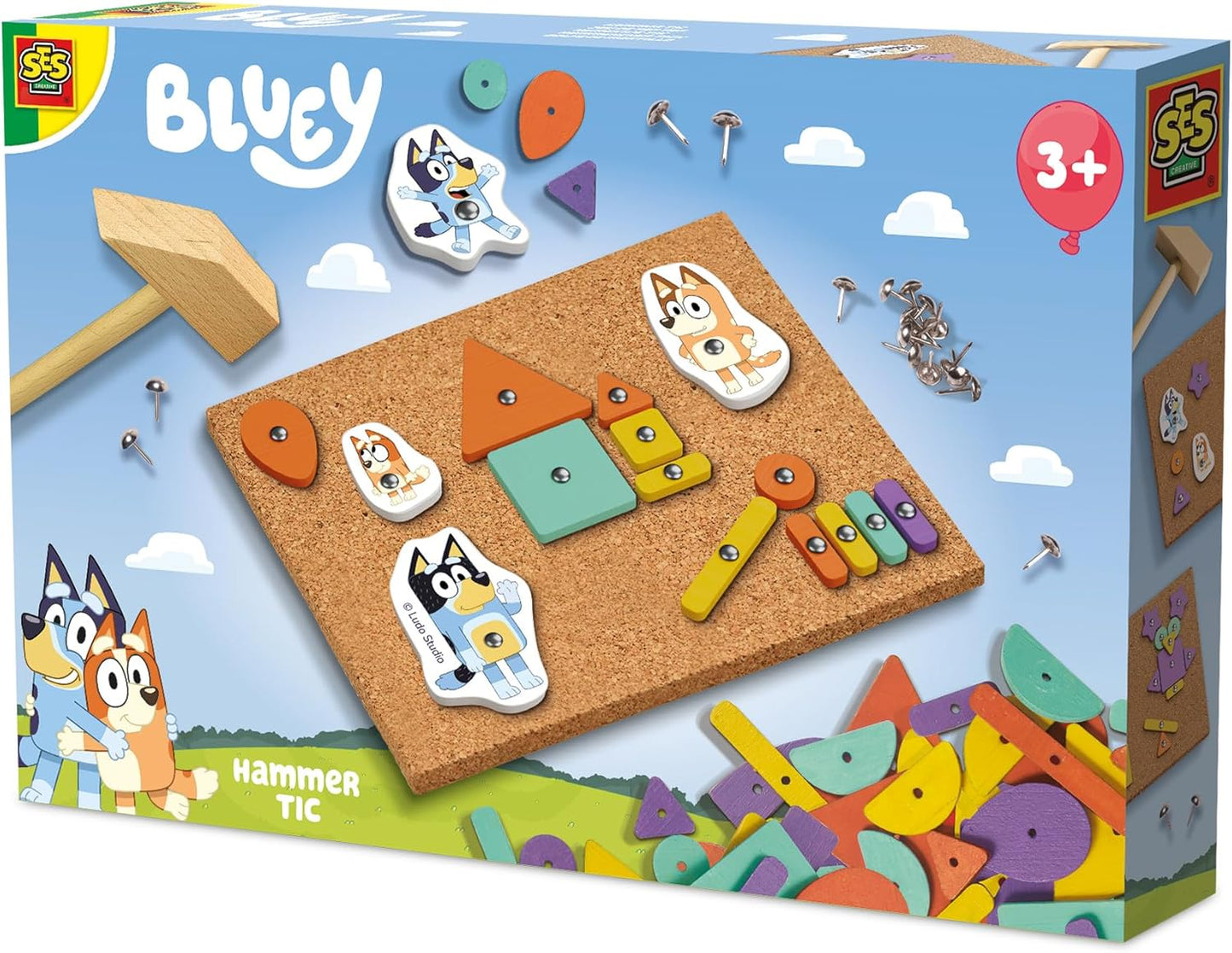 SES Creative Hämmerchen Tick mit Bluey Holzformen ab 3 Jahren