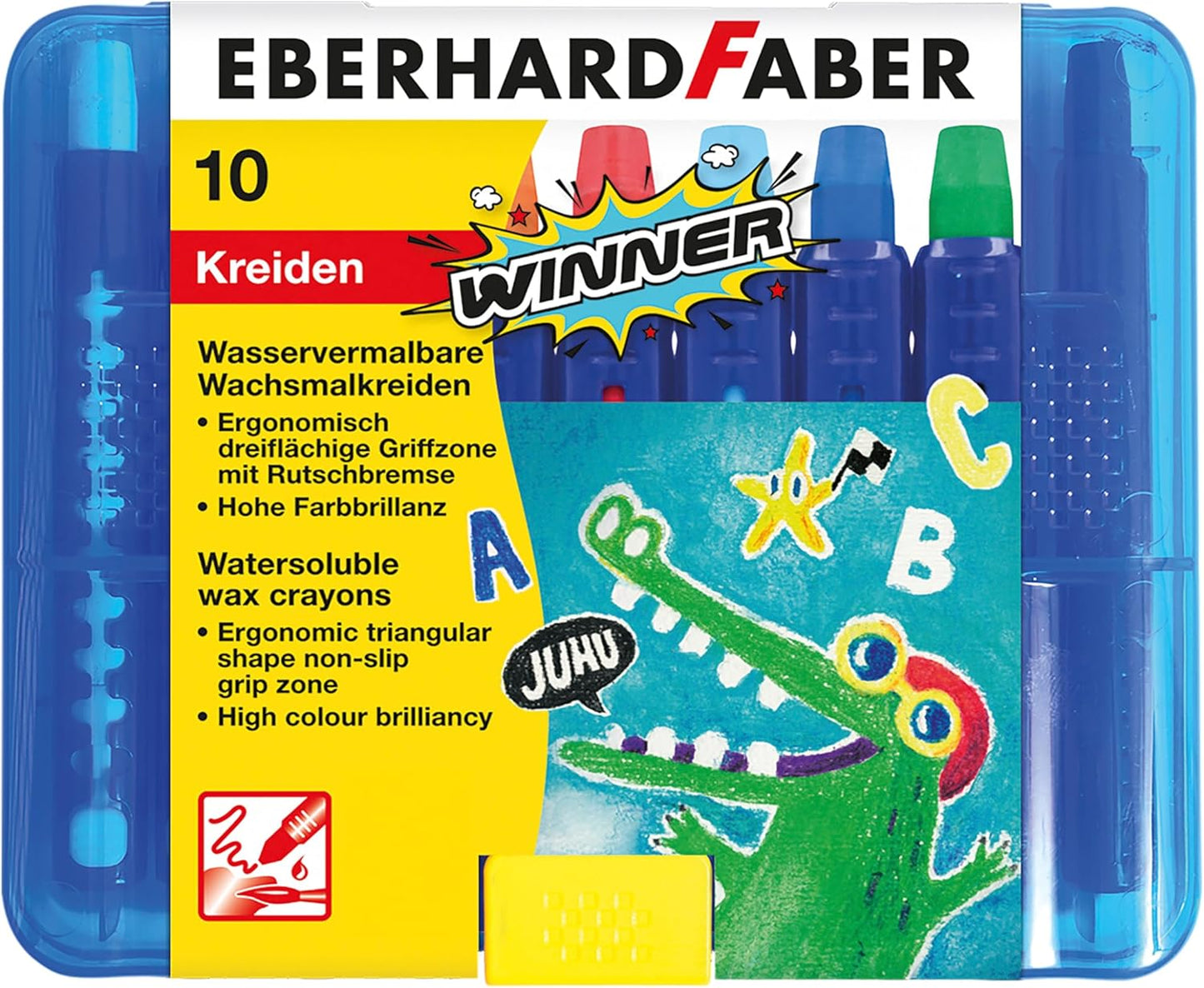Eberhard Faber Wachsmalkreiden Winner wasservermalbar 10er