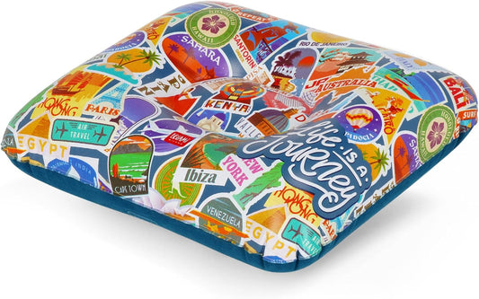 LEGAMI Aufblasbares Kissen Travel Stickers Ø40 cm