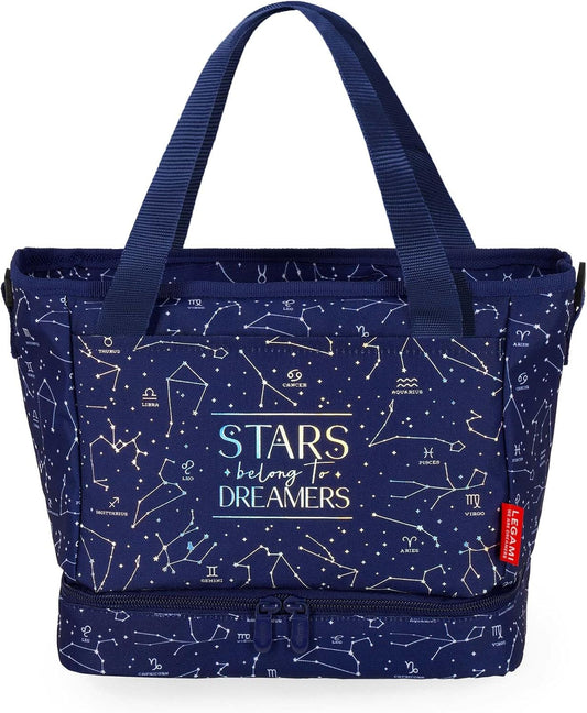 Legami Lunch Bag Stars, 10,8 L, 33x22x15 cm, RPET