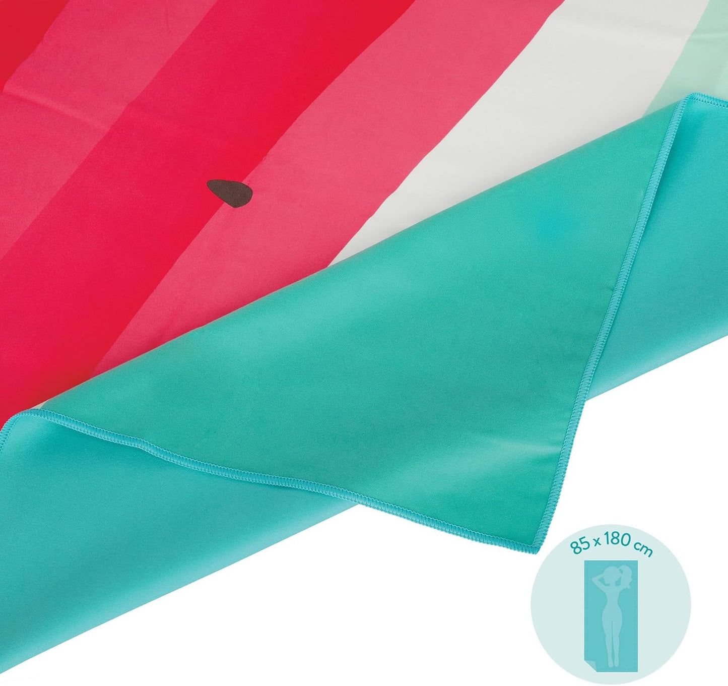 Legami Mikrofaser-Strandtuch Watermelon 85x180 cm Pink