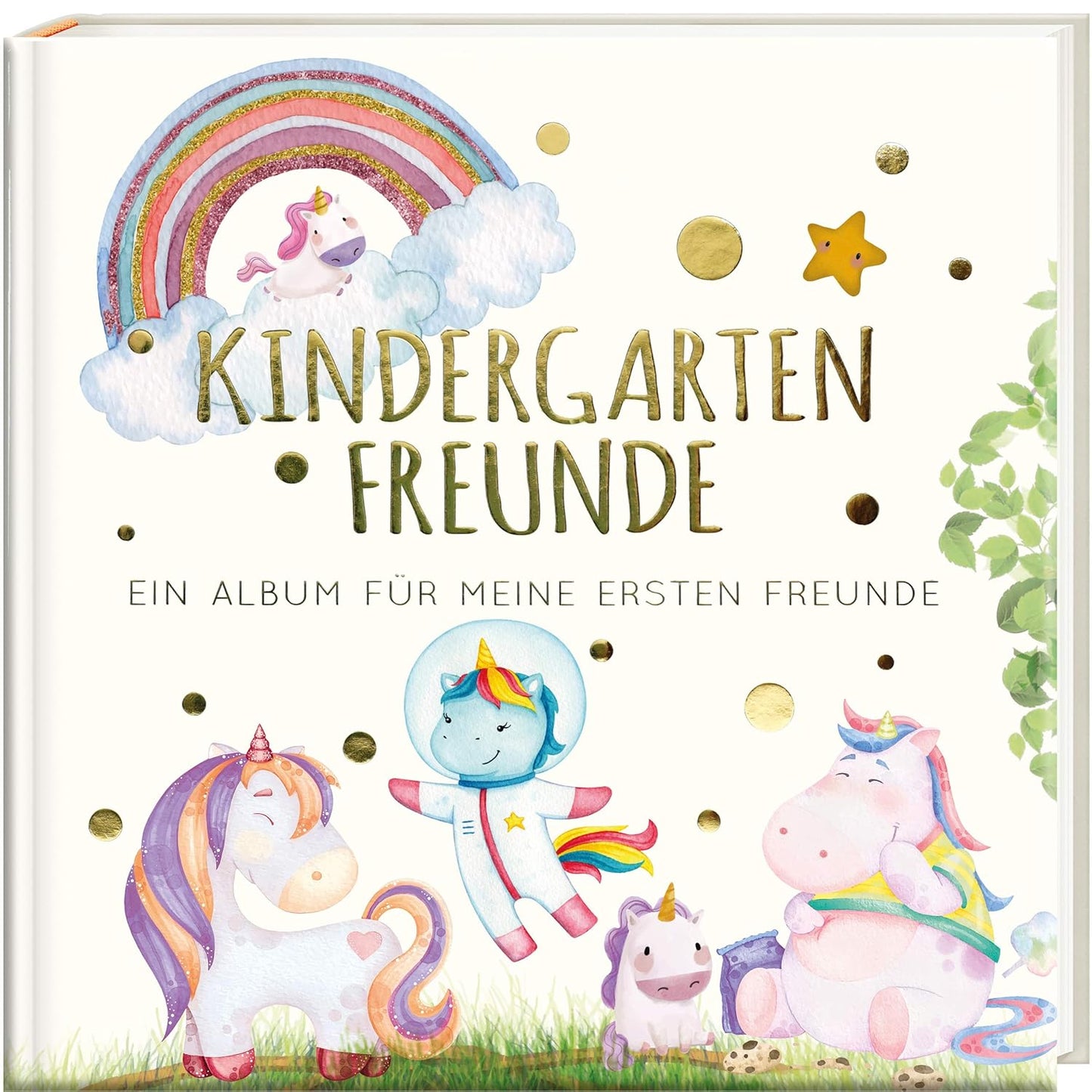 Freundebuch Kindergarten Einhorn - Erinnerungsalbum für Kinder
