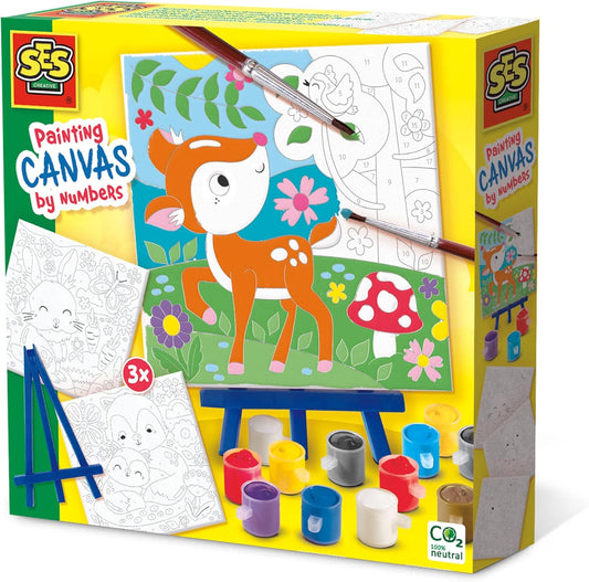 SES Creative Malen nach Zahlen auf Leinwand - Kreatives Malset für Kinder