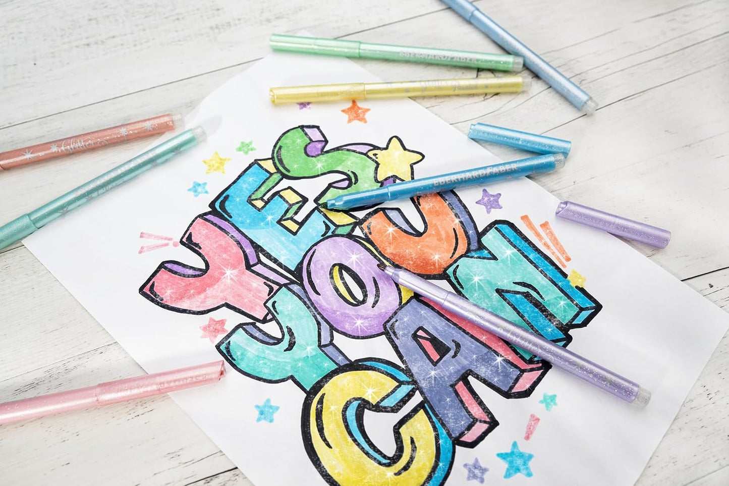 Eberhard Faber Glitzer-Filzstifte Pastell 8er Set