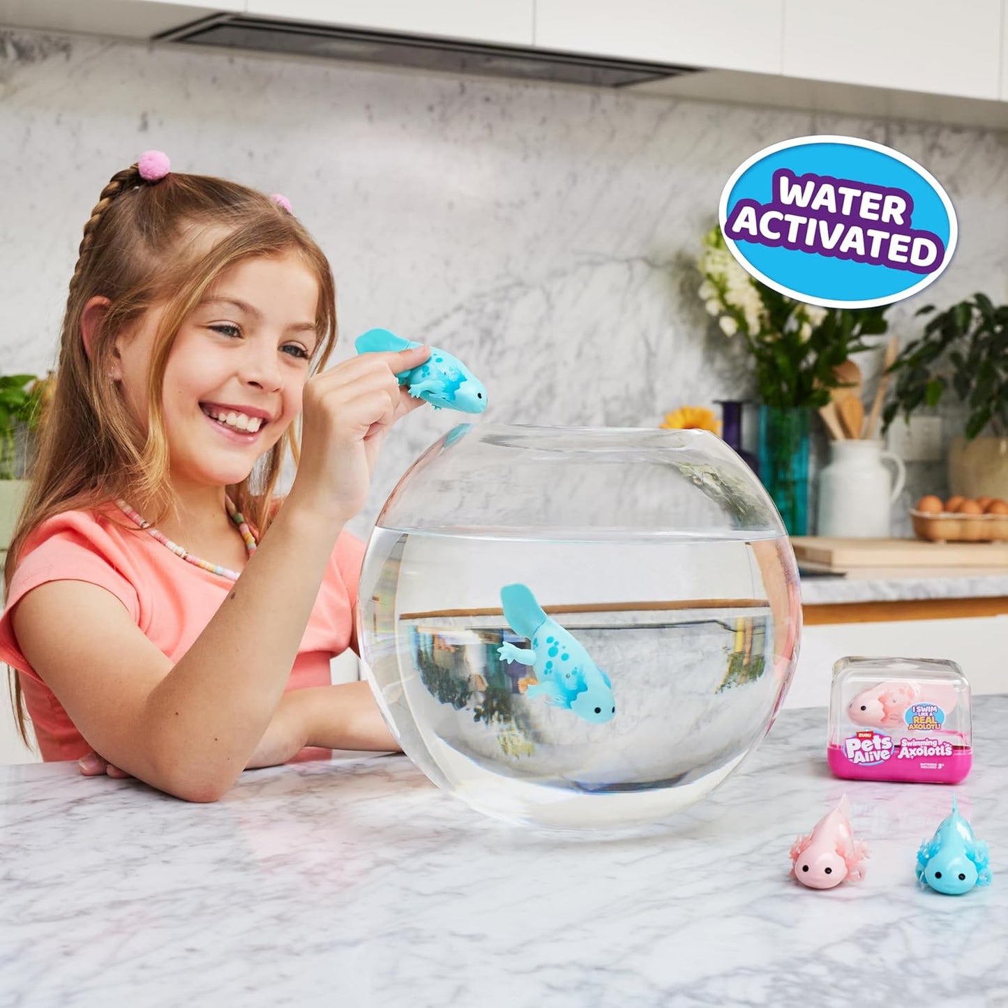 ZURU Robo Axolotl Schwimmfigur – 1 von 2 Farben zufällig