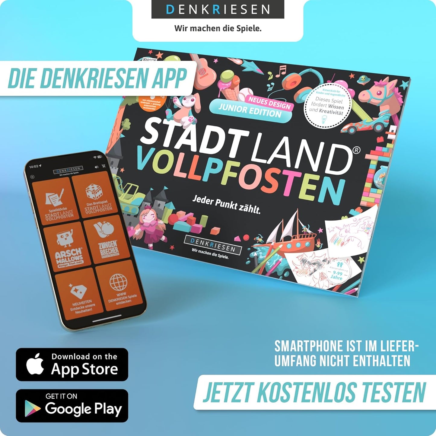 Stadt Land Vollpfosten Junior – Spielspaß ab 8 Jahren