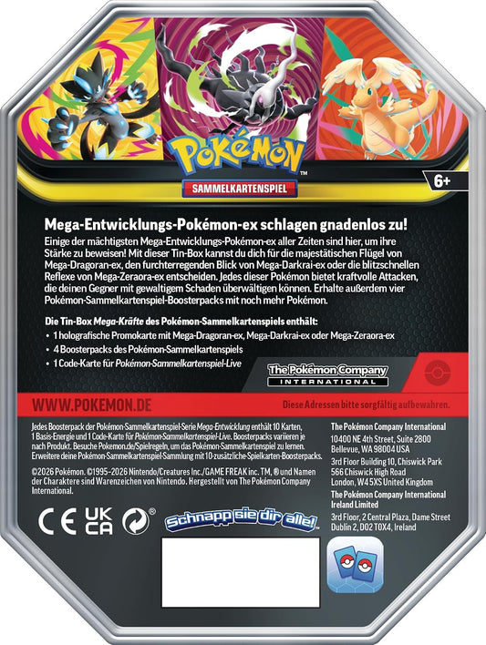Pokémon Mega-Zeraora eX Tin Box – 4 Boosterpacks