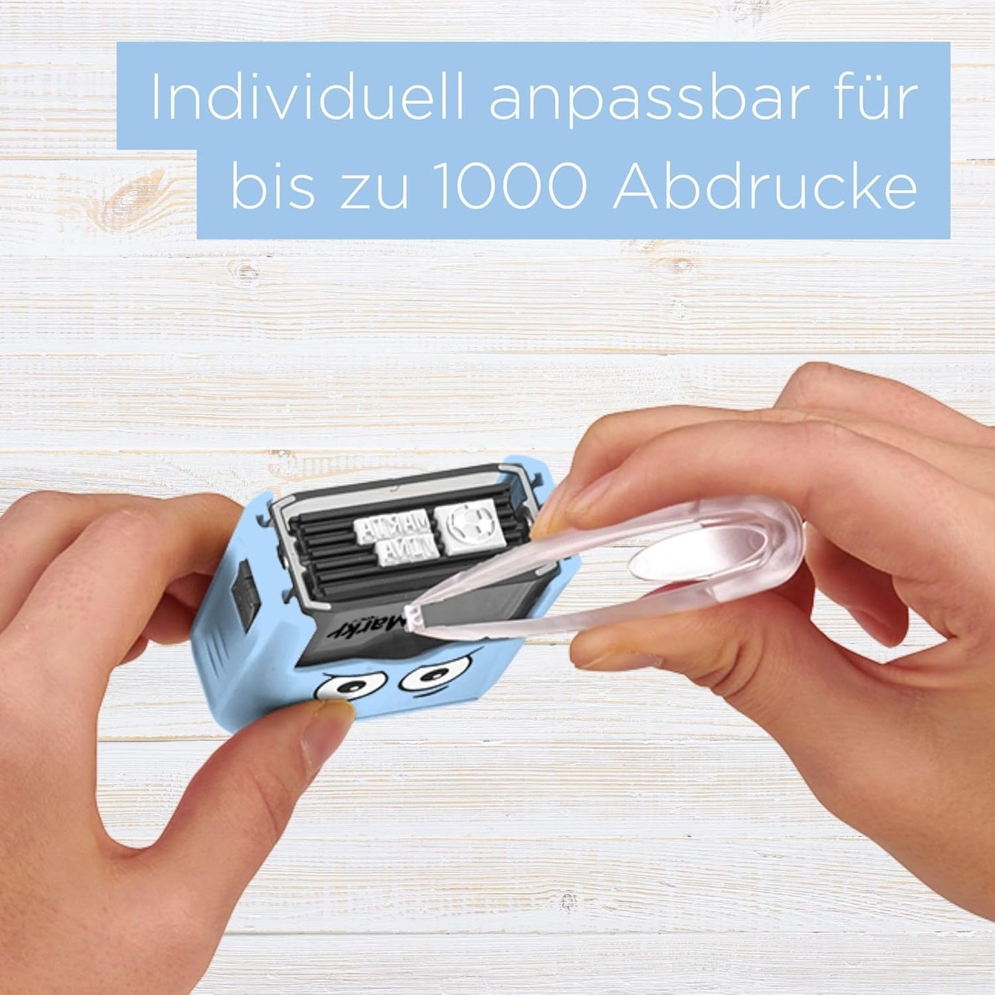 COLOP MARKY Stempel-Set Blau - Textilstempel für Kinder