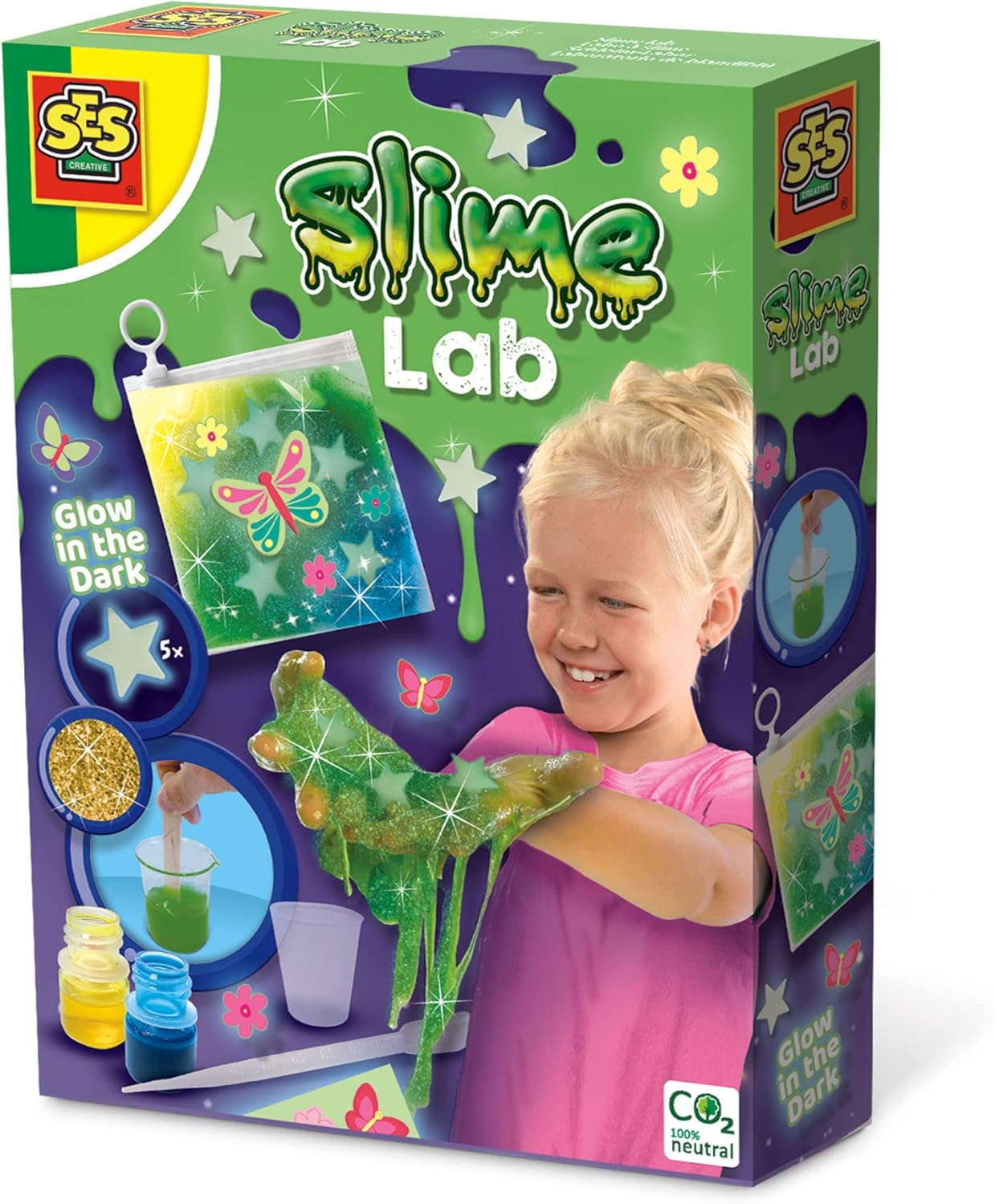 Leuchtendes Schleim-Labor - Glow in the Dark Experimentier-Set für Kinder