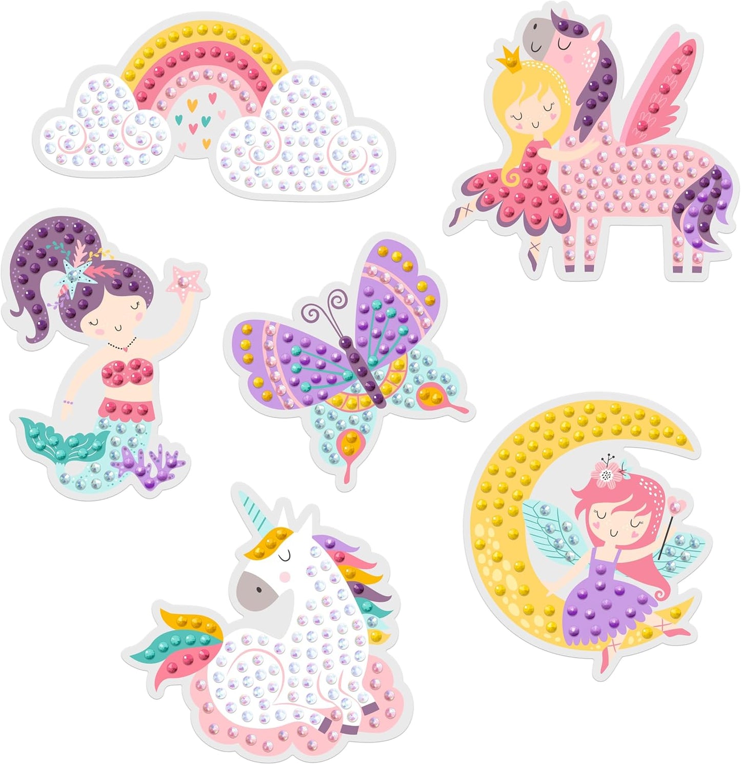 Diamond Painting Sticker Märchen - Glitzer-Bastelset für Kinder