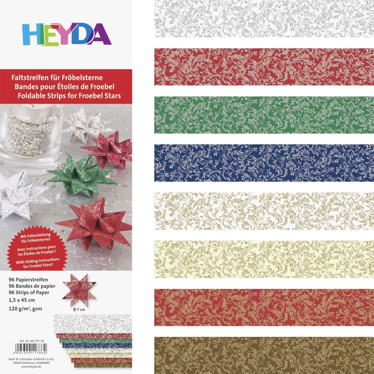 Faltstreifen Fröbelsterne  - Kreatives Bastelpapier