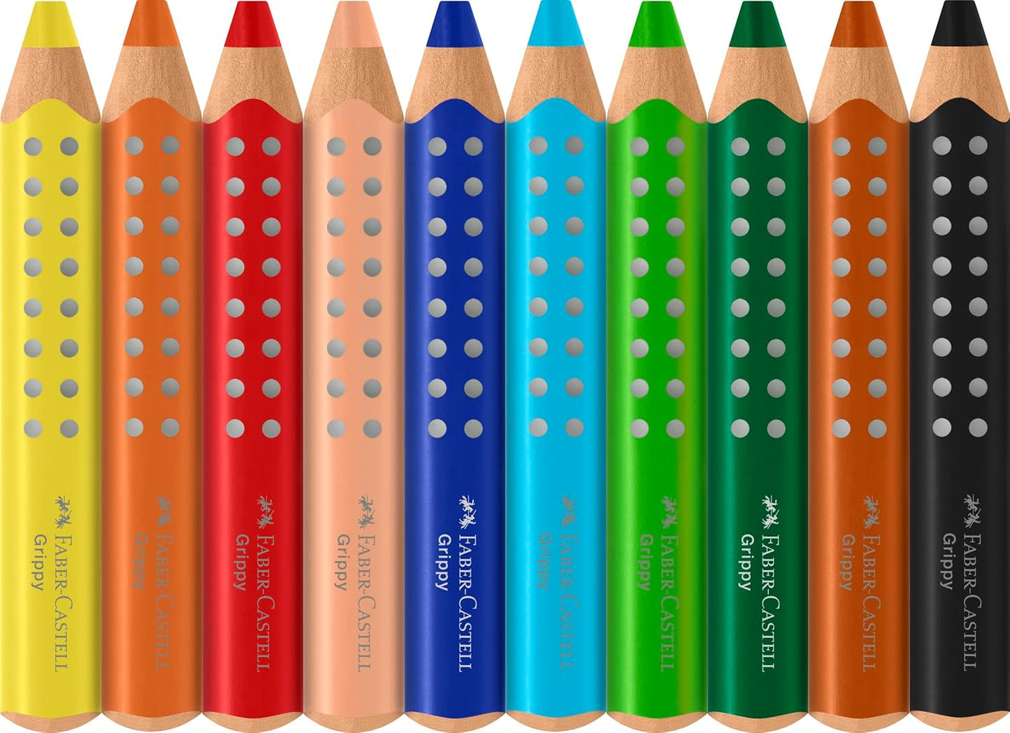 Faber-Castell Grippy Jumbo Buntstifte, 10er Set, ab 3 Jahren