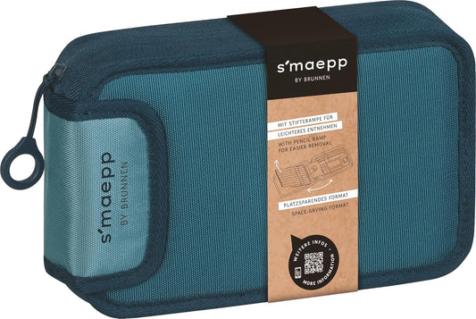 Brunnen Federmäppchen 1 RV gefüllt Denim 9 Buntstifte