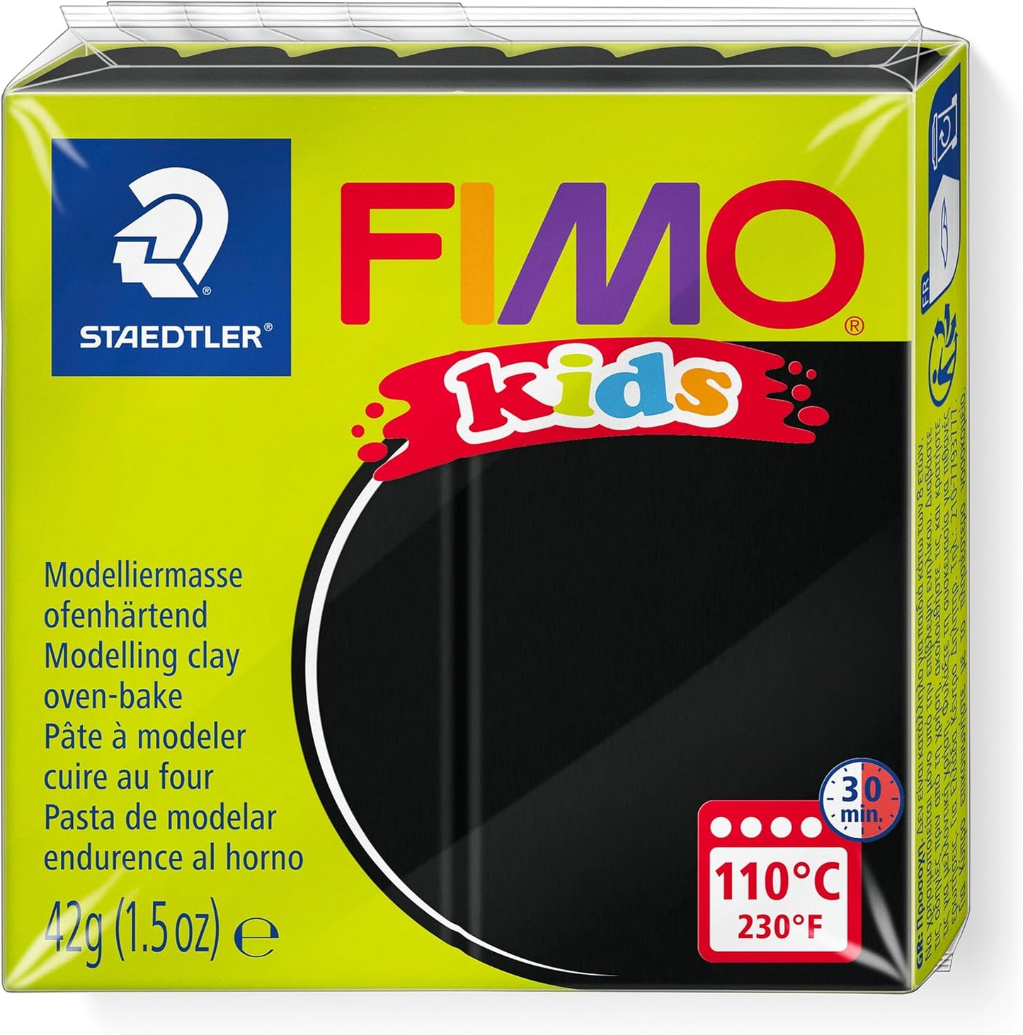 FIMO kids Modelliermasse Schwarz 42g - Weich & Kreativ
