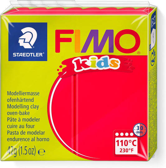 FIMO kids Modelliermasse Rot 42g - Kreativ-Spaß für Kinder
