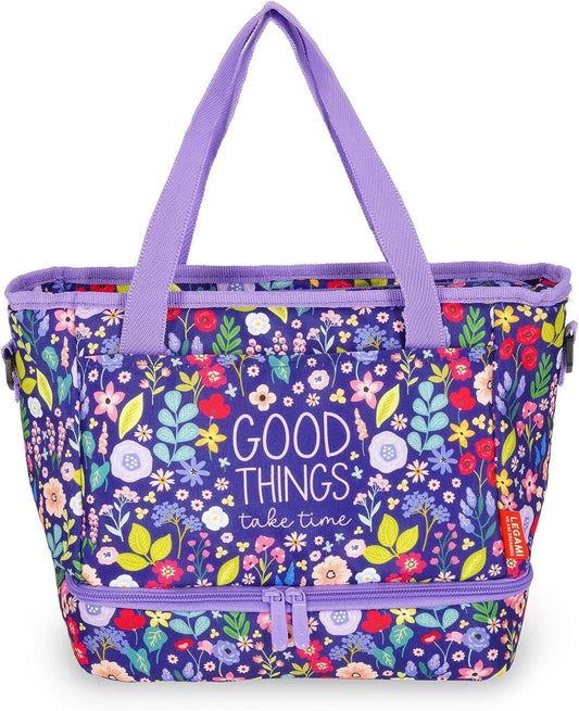 Legami Lunch Bag Flowers, 10,8 L, 33x22x15 cm, RPET