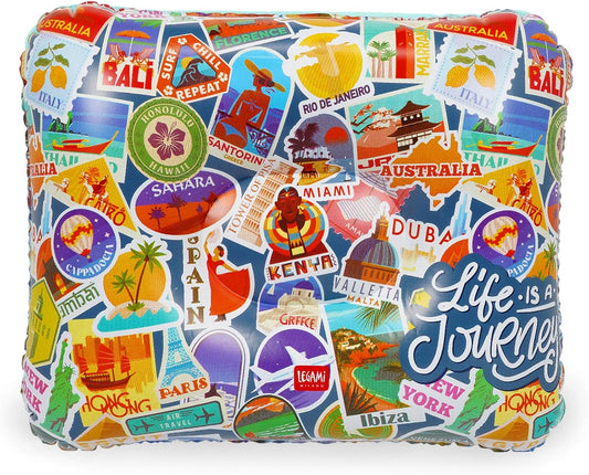 LEGAMI Aufblasbares Kissen Travel Stickers Ø40 cm