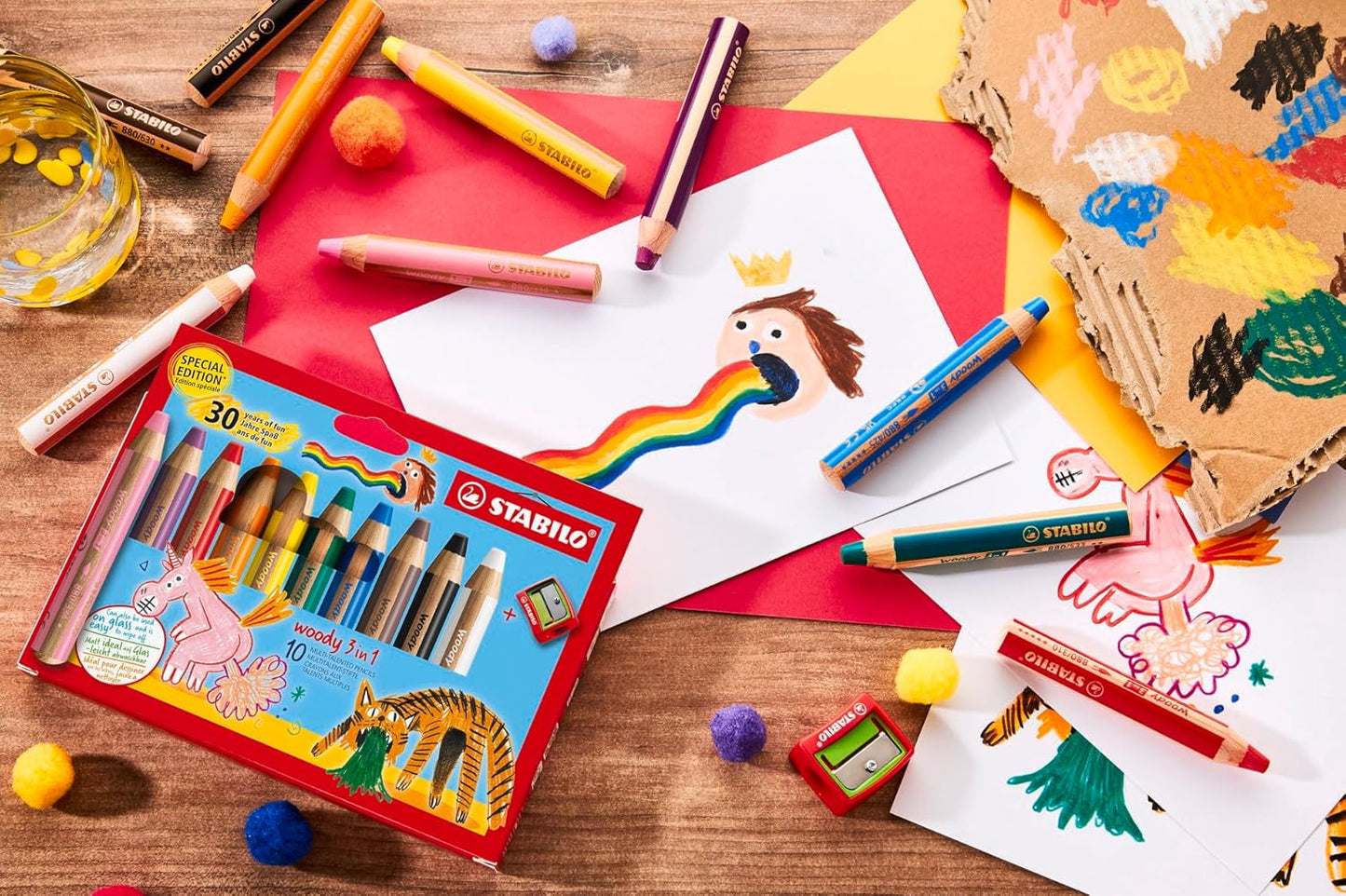 STABILO Woody 3in1 Jubiläumsedition 10er Pack mit Spitzer